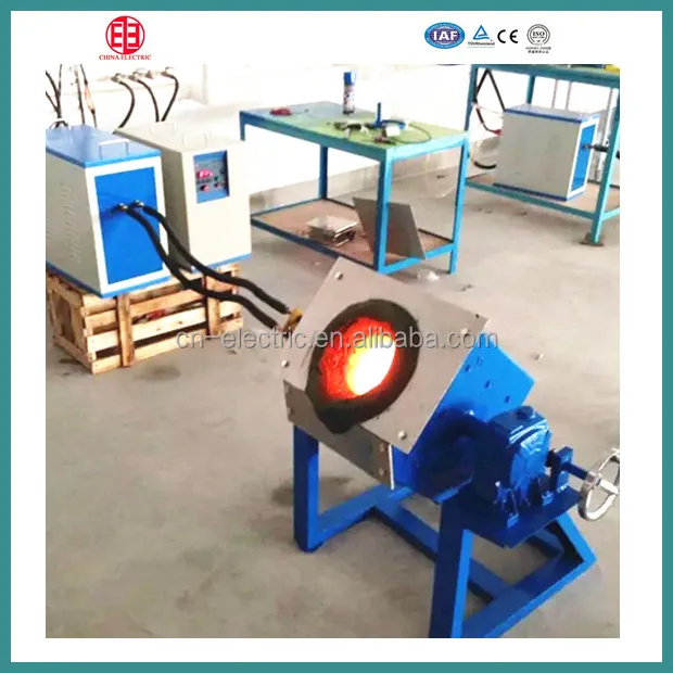 25kg steel, cast iron induction melting furnace