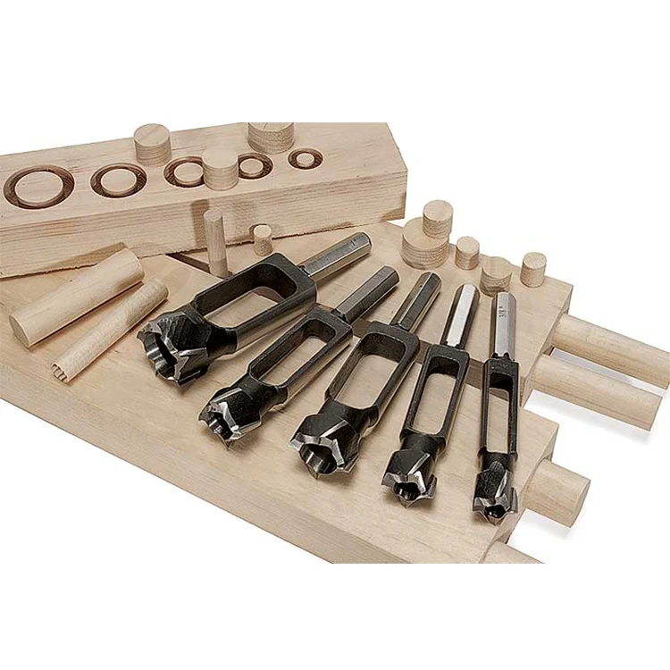 3 PCS Tenon Dowel Wood Plug Cutter Set for Making Plug