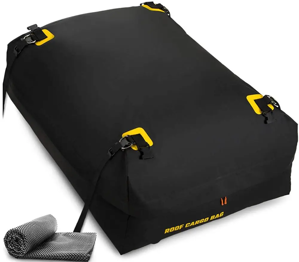 wholesale  High quality Black Foldable Waterproof Car Roof Top Cargo Bag Luggage Carrier Rooftop Storage Bag