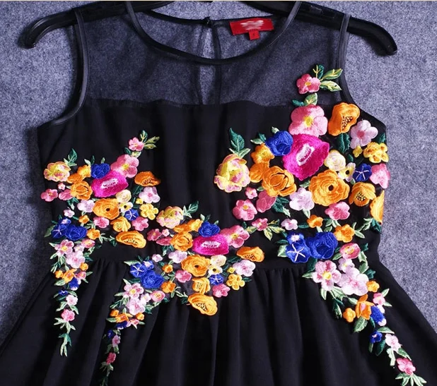 Flower Patch for Dress Clothes 4 New Patch Sew on Fashion Style Embroidery Embroidered Patches Embroidery Cording Lace Fabric 3D