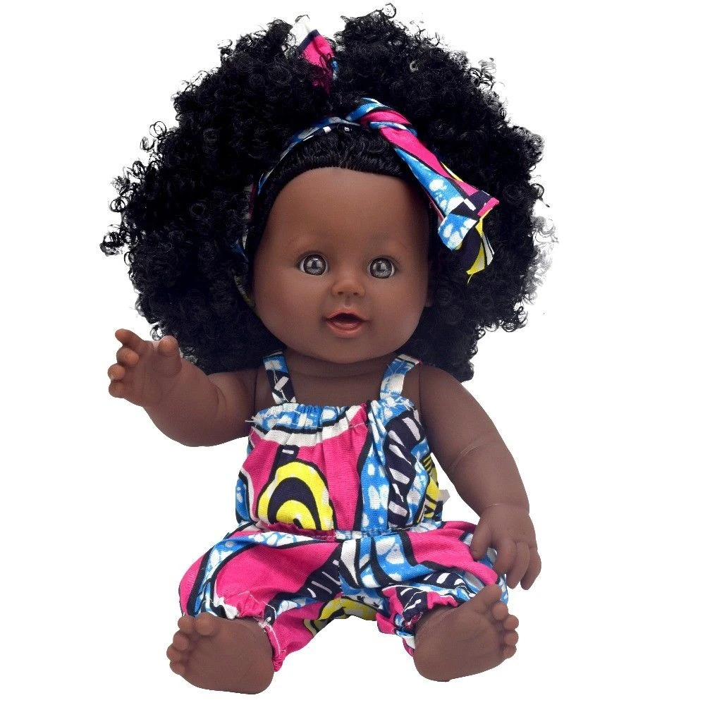 Good selling 12 inch Black Toy Baby African American Play Dolls for Kids
