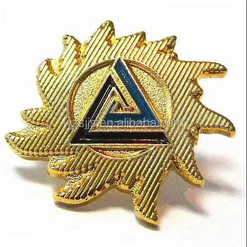 Bespoke Feminine Cute Lapel Pin Badge Brooch Gold Plated with Crystal Stones