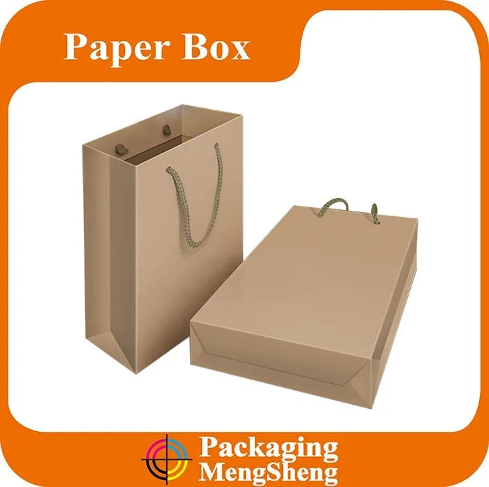 Brown Kraft Paper Handle Shopping Gift Merchandise Carry Bags For Wedding Favors