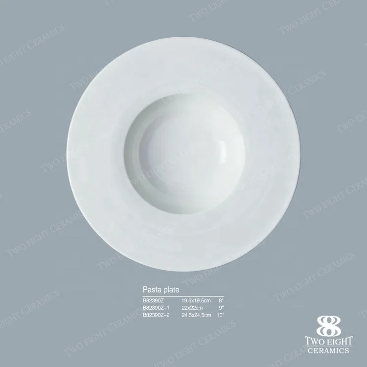 Hot Selling Hotel Porcelain Flying Soucer  Soup Plate