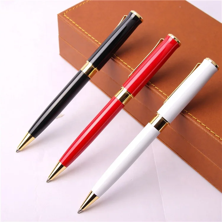 Wholesale Factory Cheapest New Heavy Metal Ball Pen With Logo Luxury Promotional Gift Pen With Gold Clip