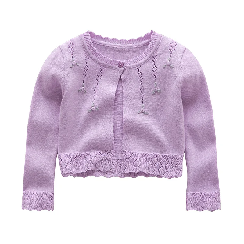 
baby girl cardigan smocked embroidery flower design handmade fall kids sweater design wholesale children clothes lots 