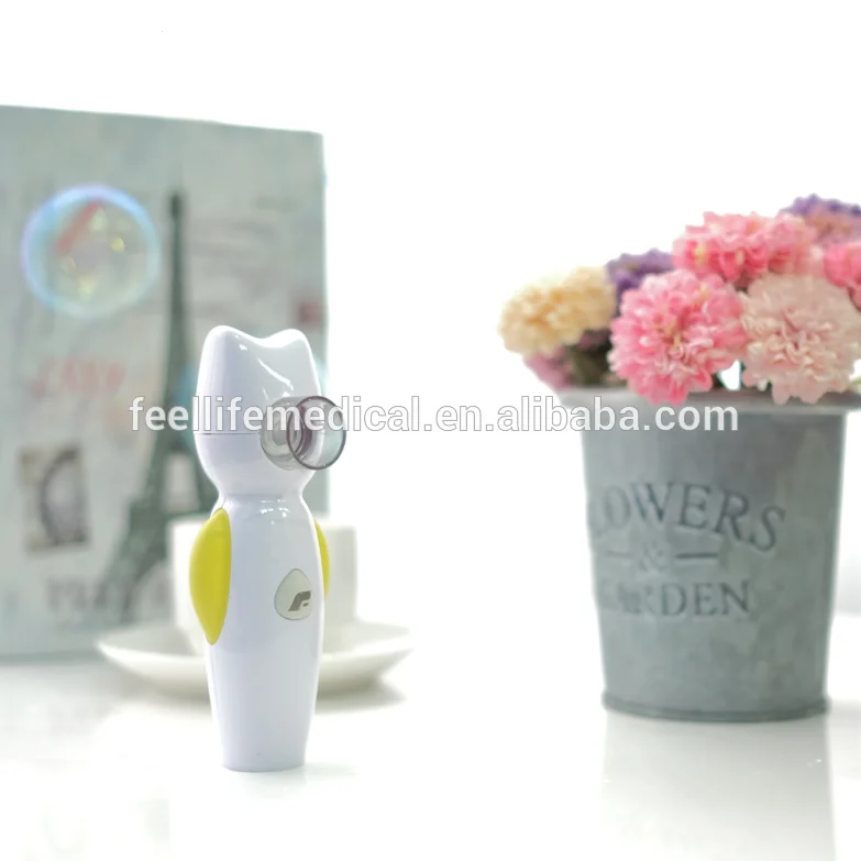 mini baby ultrasonic mesh inhaler nebulizer with music for cartoon shape LED breathing light Feellife portable mesh nebulizer