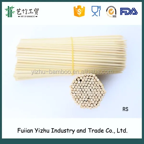 Natural eco-friendly bbq barbeque high popularity round bamboo stick china