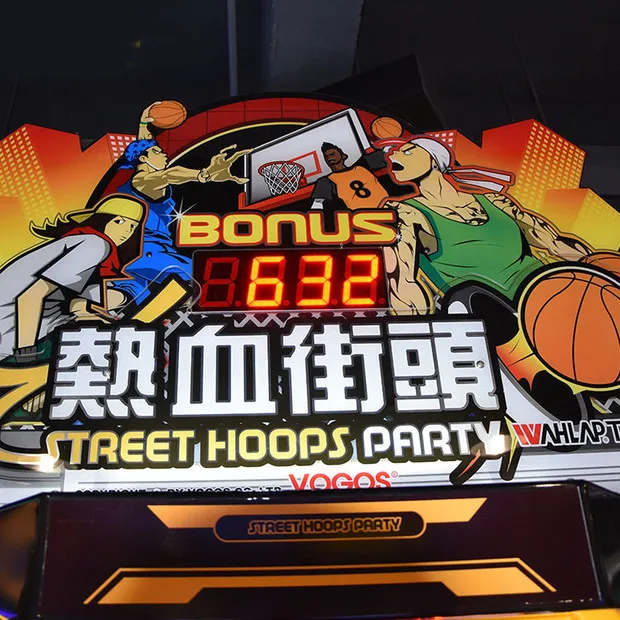 Amusement Coin Operated Arcade Street Hoops Party Coin Pusher Lottery Prize Ticket Game Machine For Game Center For Sale