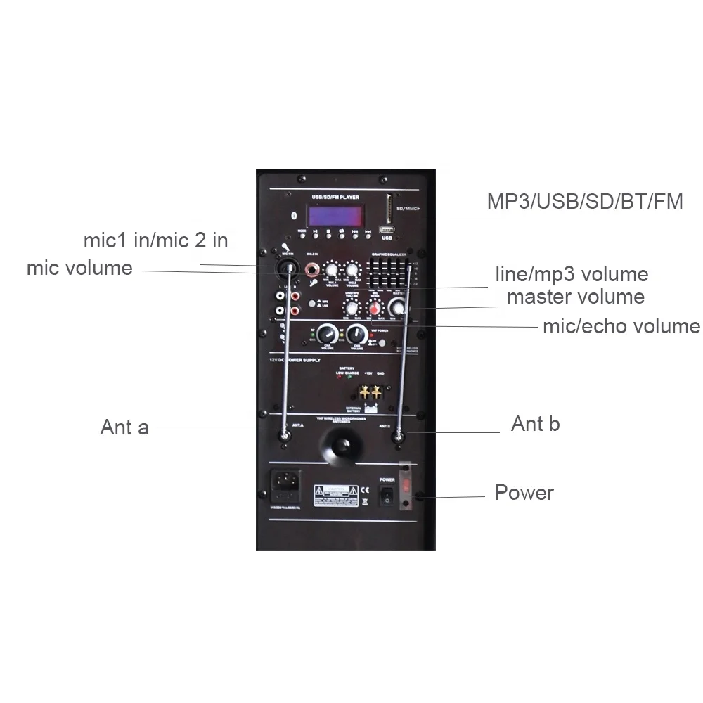 Active speaker double 15' pro karaoke speaker manufacturers