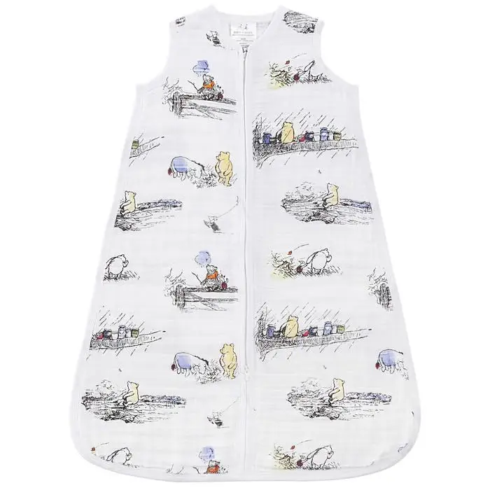 
100% Cotton, Baby Muslin Swaddle Wearable Blanket Sleeping Bags Custom baby sleeping bag newborn organic baby 