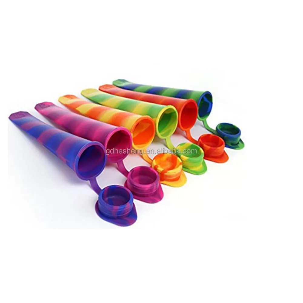Custom design silicone ice pop lolly mold snack tube