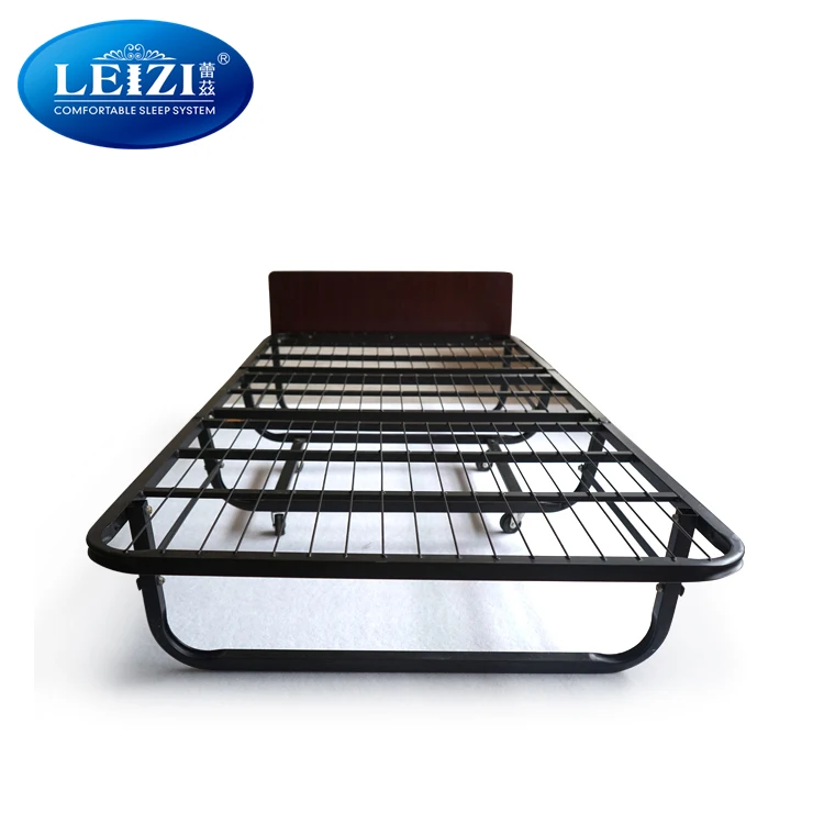 convenient portable foldable mental bed frame cheap hotel folding bed