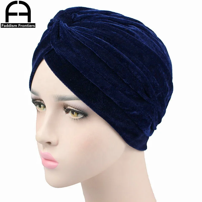 Women Velvet Turban Chemo Cap Turbante Hat