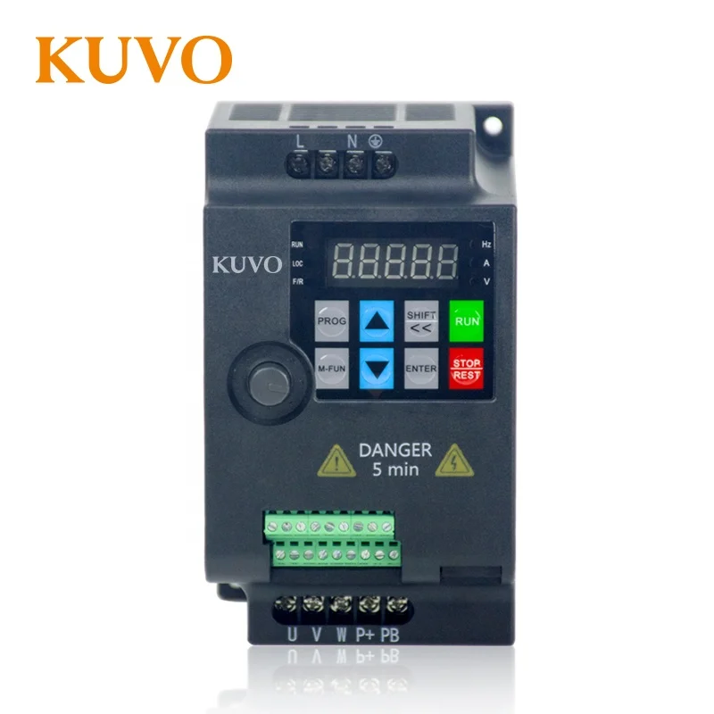  230 В однофазный вход кВт 2HP мини VFD преобразователь частоты переменного тока для управления скоростью