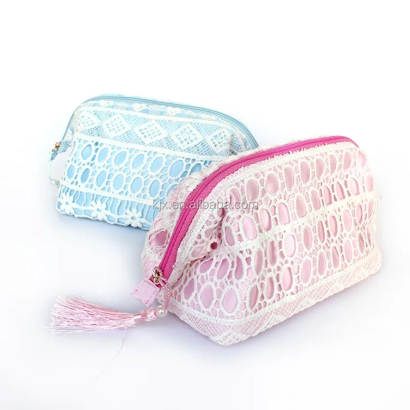 Fantastic lace women cosmetic pouch bag makeup bag for women