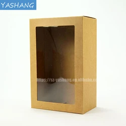 Printing kraft paper box for dress with window custom toy packaging