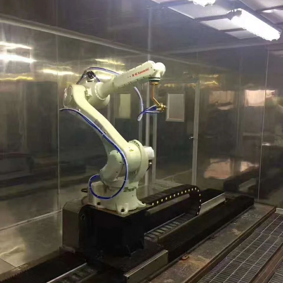 Robotic spray painting system for door