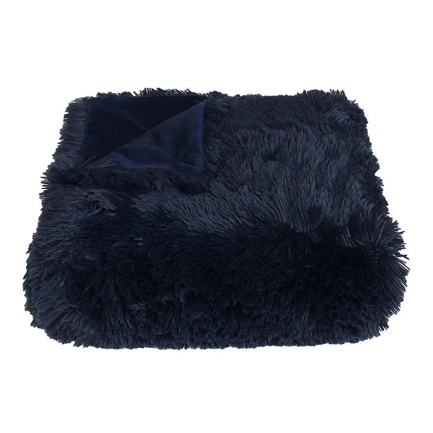Thick and warm 100% polyester Long Plush Double Fleece winter Blanket