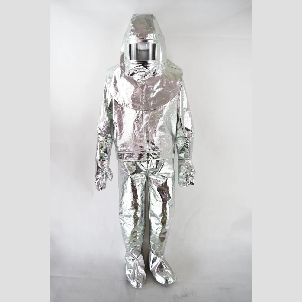 500 degree fireman suit Heat Resistance aluminum foil professional fire  suit