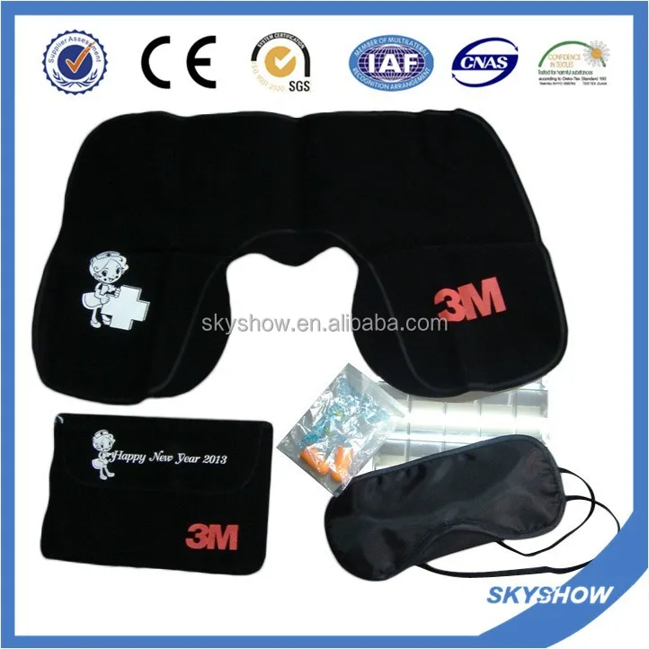 Customized Airline Amenity Kit Travel Pillow Set