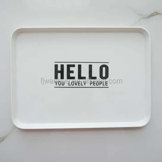 Melamine breakfast plastic serving trays