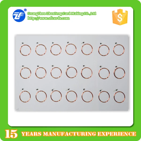 Manufacturer Price 3*7 Layout 125khz TK4100 Plastic RFID Inlay