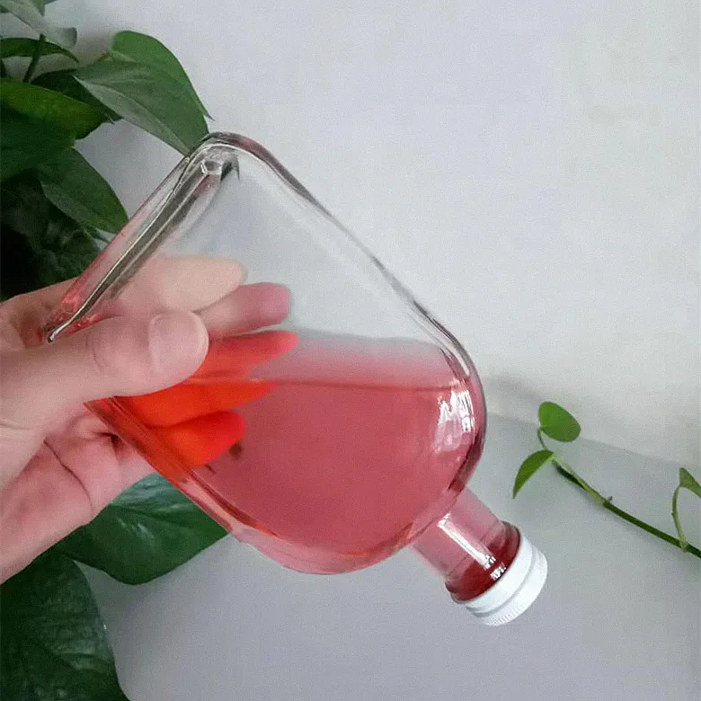 Wholesale new 350 iced tea bottle flat square beverage juice glass bottle