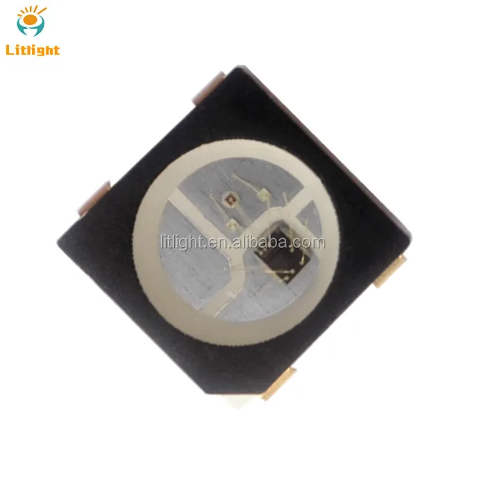 Addressable PLCC-6 Digital Breakpoint DC5V With IC built-in SK6813/SK6822 5050 RGB SMD LED Chip RGBIC smart programmable RGB+IC