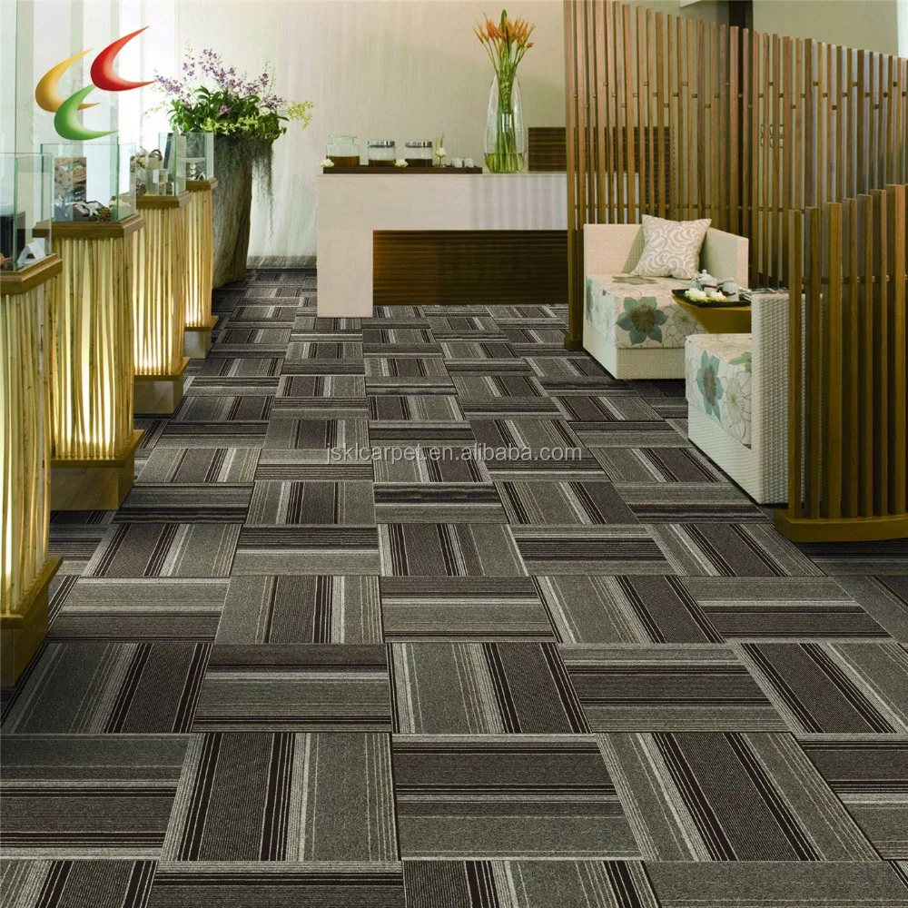 HOT 50x50cm commercial Polypropylene pvc office carpet tiles