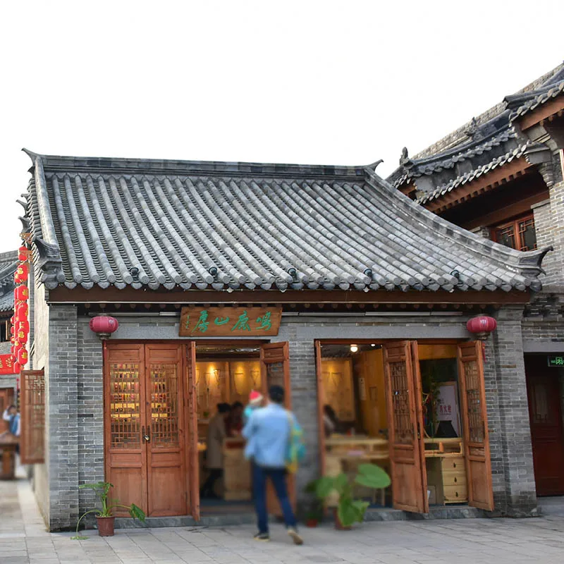 Porcelain tiles grey ceramic roof tile use for Japanese temple garden