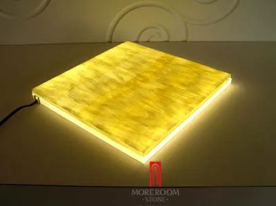  Желтая ониксовая каменная плитка со светодиодной подсветкой