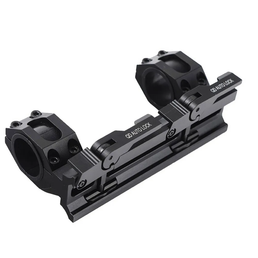 25.4mm 30mm Dual Ring Cantilever QD Scope Rings Mount Quick Release Picatinny Weaver Rail Hunting