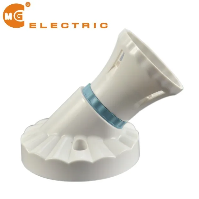 Белый бакелитовый угловой патрон Эдисона, держатель лампы bayonet