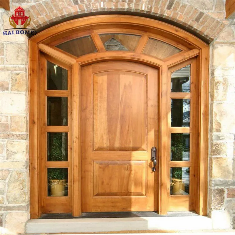 BOMEI factory Wooden doors In Kerala Wooden Arch Doors Designs Wooden door models for sale
