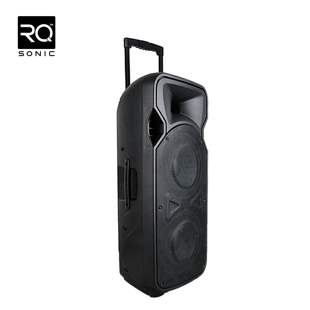 RQSONIC PMM210AQX 2*10 Inch Powered Speaker Portable Speaker With Wireless Mic