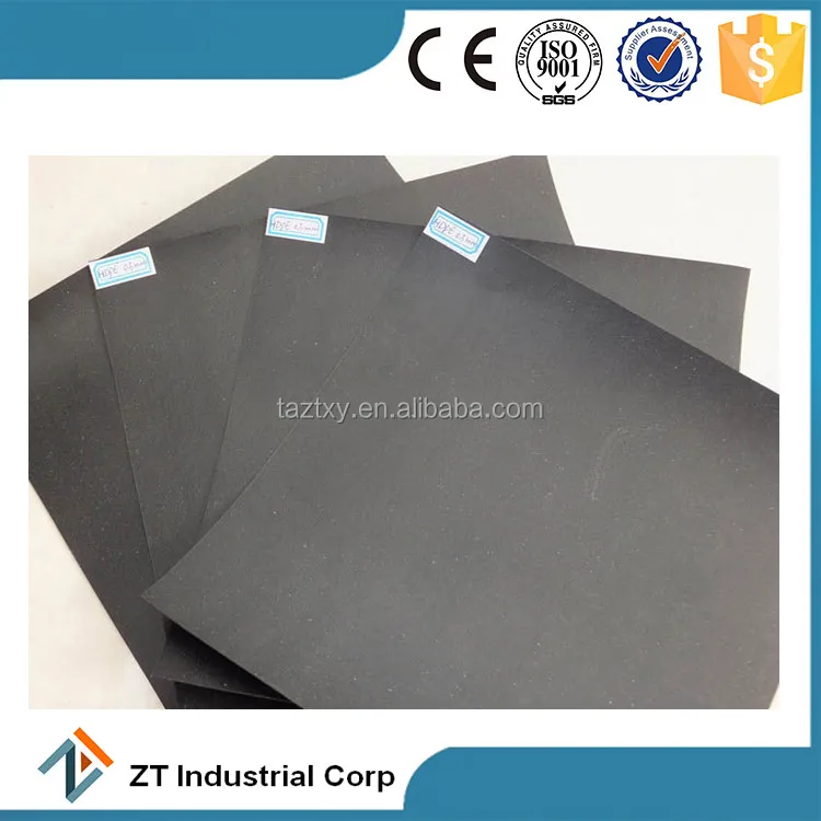 black plastic sheeting hdpe geomembrane for pool/fish farm pond liner