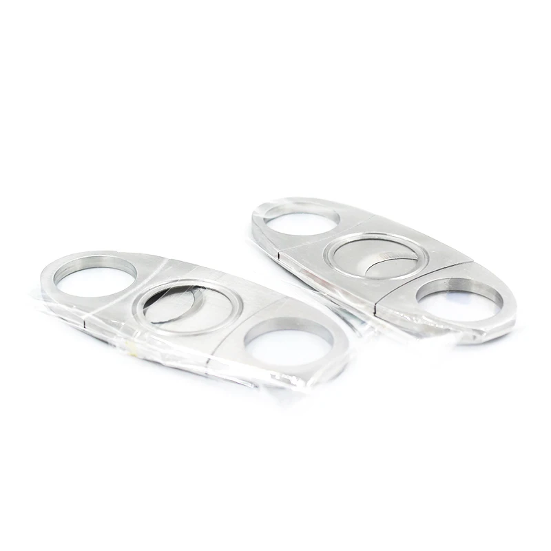 2019 New Good Quality manufacturer Oval Cigar Scissors Stainless Steel Silver Custom Logo wholesale
