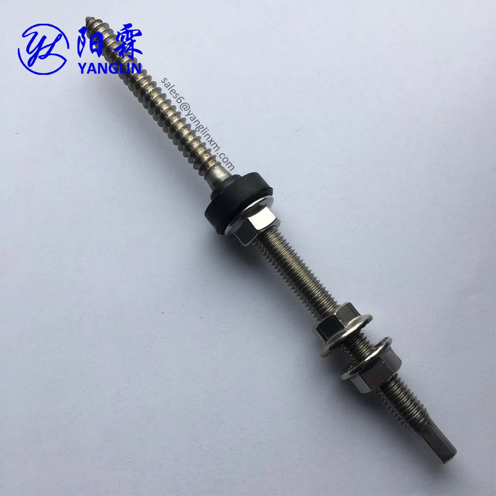 Solar Roof Racking Stainless Steel 250mm 200mm Hanger Bolts