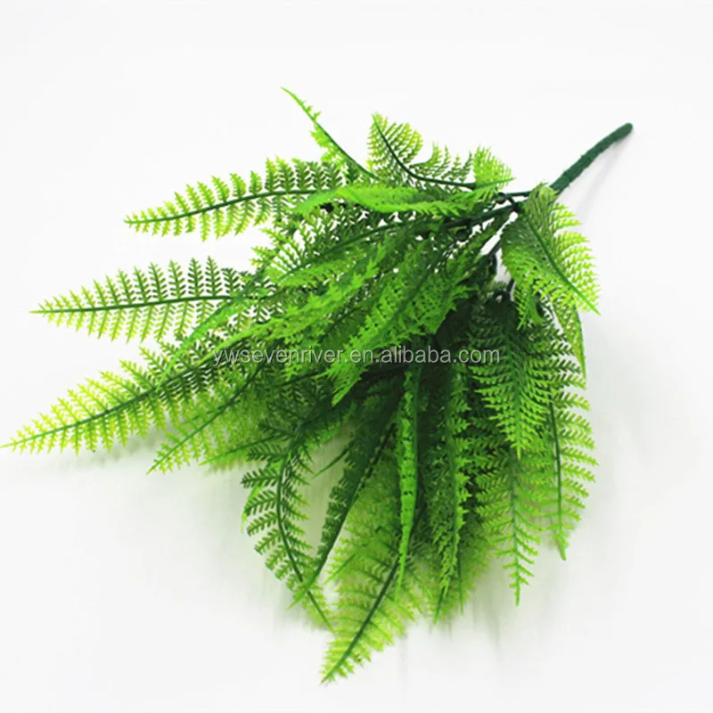 Artificial wall plants boston fern grass green plastic plants