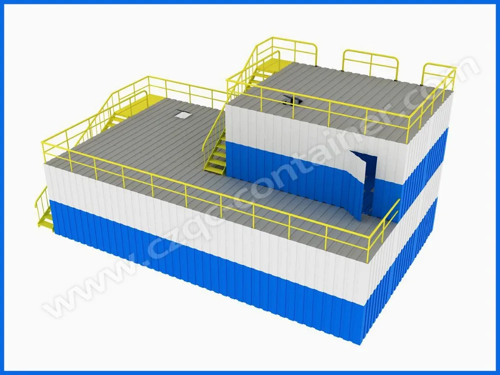 High Class Two Floor Prefabricated Container Houses Living Container Houses