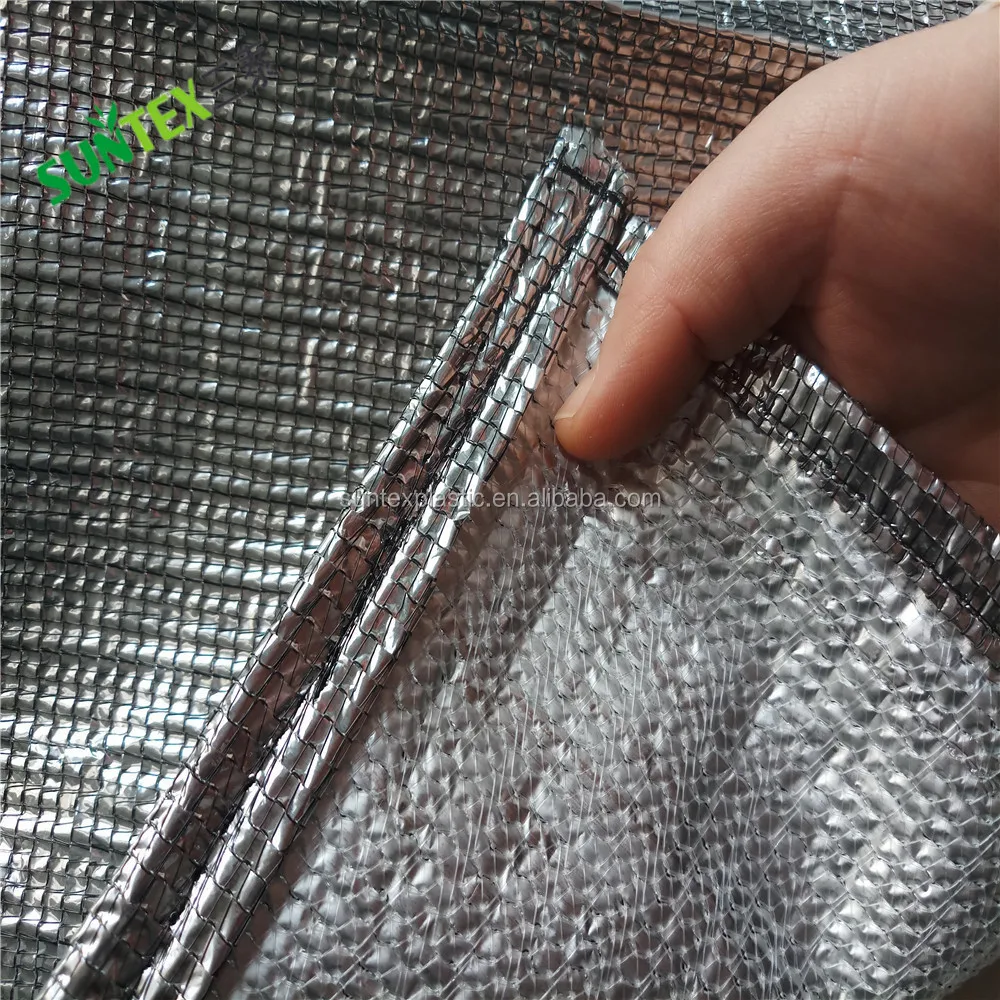 85% horticultural aluminum highly reflective hdpe shade cloth, sun protection outdoor greenhouse cover netting 3*50m