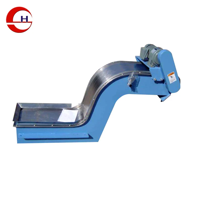 Magnetic plate form scraps excluding machine chip conveyor