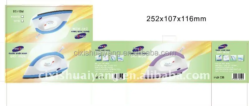 SY-601 сухой паровой утюг с основная функция сухой глажки и