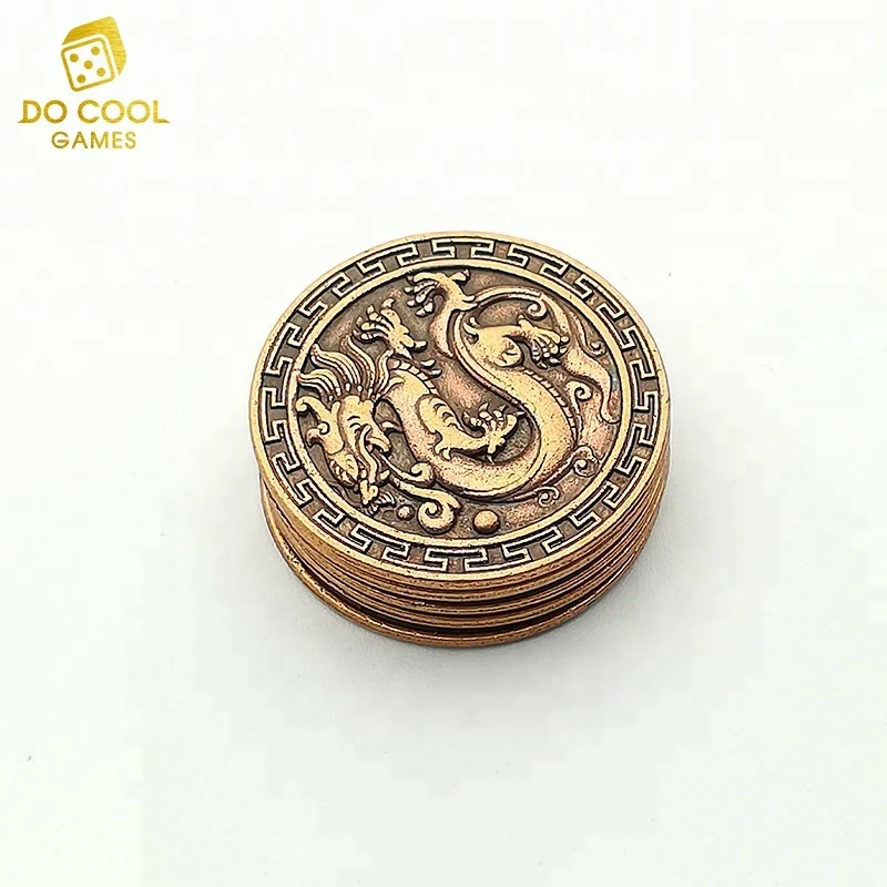 Custom dia casting card game metal token