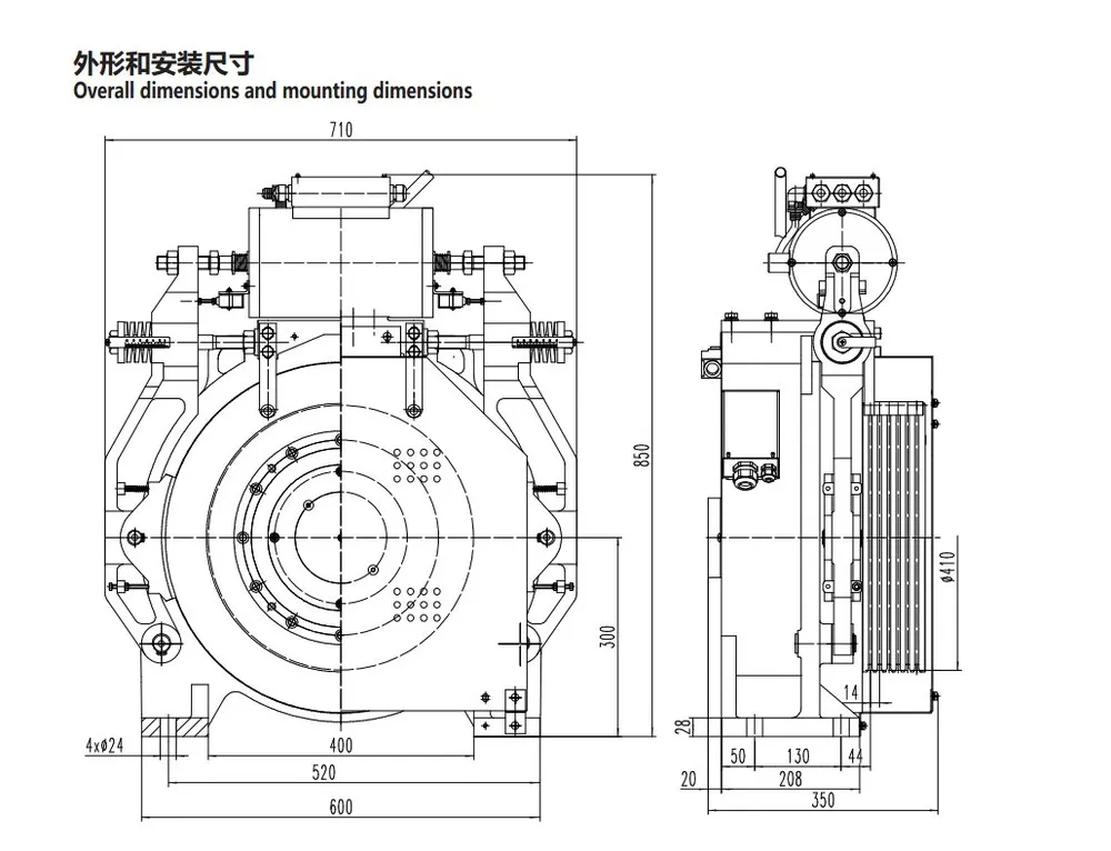 Dc Traction Motor Gearless Motor Elevator
