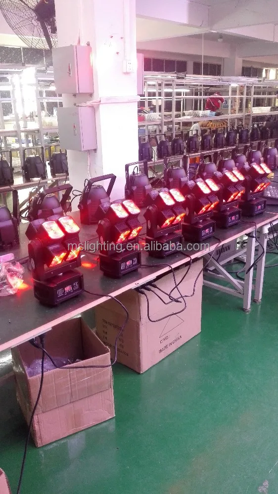 Disco DJ Double Wheel 8x12w RGBW 4 in 1 Full Color LED Double Rotating Wheel Beam Moving Head Light