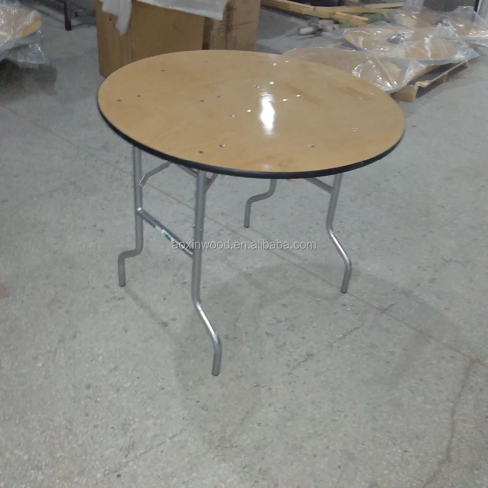 Round Plywood Folding Events Dining Table