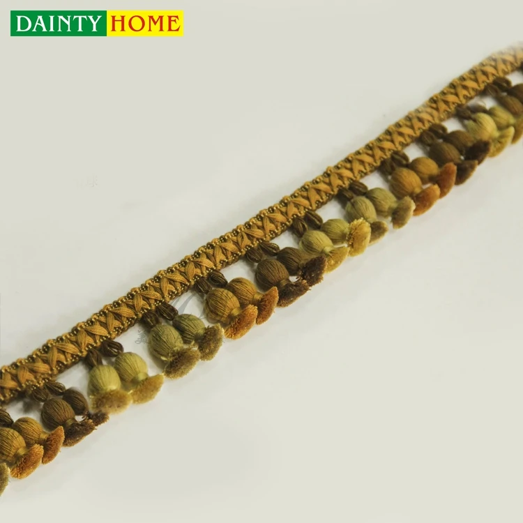 Оптовая продажа Alibaba светло-коричневый занавес гриб Fashion Fringe