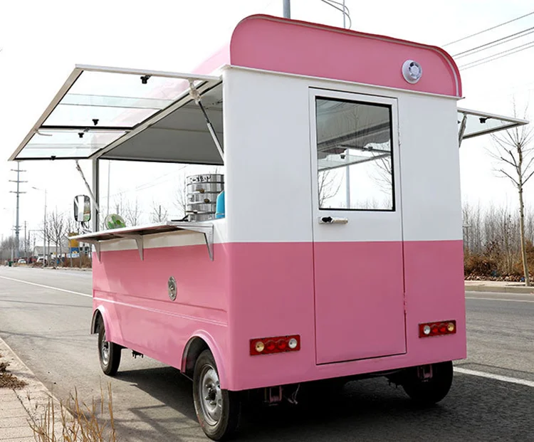Outdoor Cooking Fast Mobile four wheels Electric Food Truck/Specialty Vehicles Catering Trucks for sale
